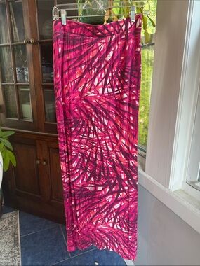 Apt. 9 Magenta Palm-Print Skirt